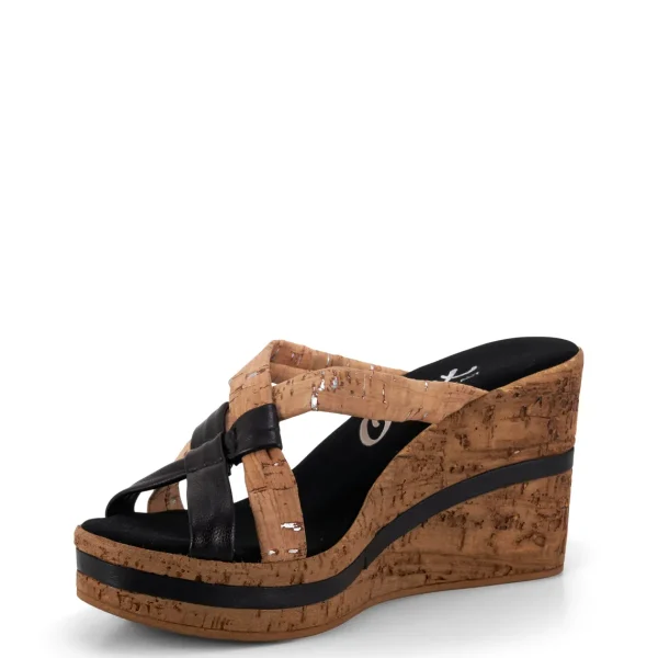 Onex Shoes Simona / Cork Black Combo | Wedges