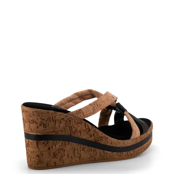 Onex Shoes Simona / Cork Black Combo | Wedges